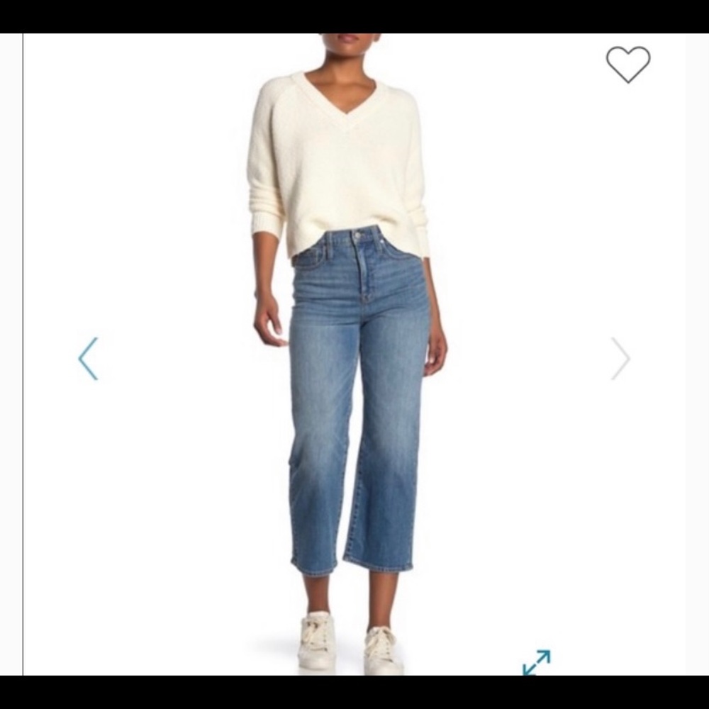 Madewell Slim Fit Wide Leg Stud Jeans, SZ 27, New!
